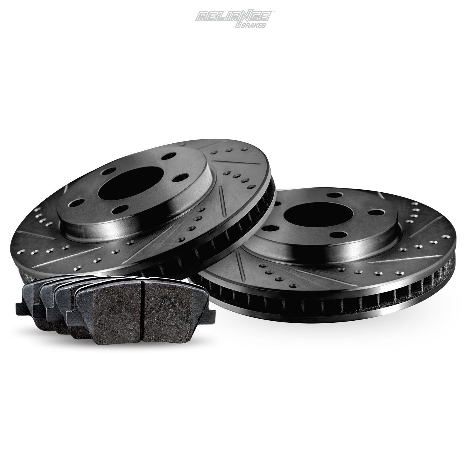 Ceramic Brake Pads For 2013 BMW 328i xDrive Rear Black Drill Slot Brake Rotors