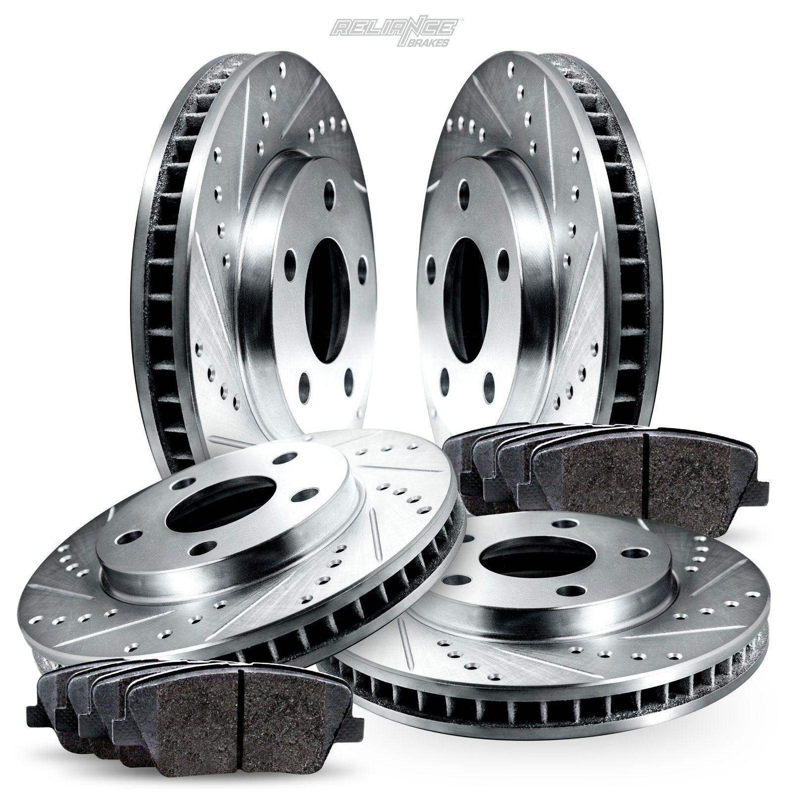 Pontiac Fiero 88 Drilled Slotted Brake Disc Rotors REAR