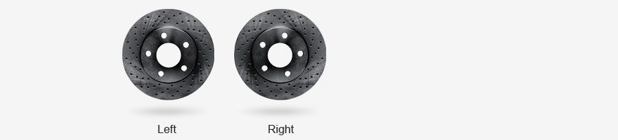 Front Black Drilled Brake Rotors and Ceramic Pads For 2001-2005 Hyundai